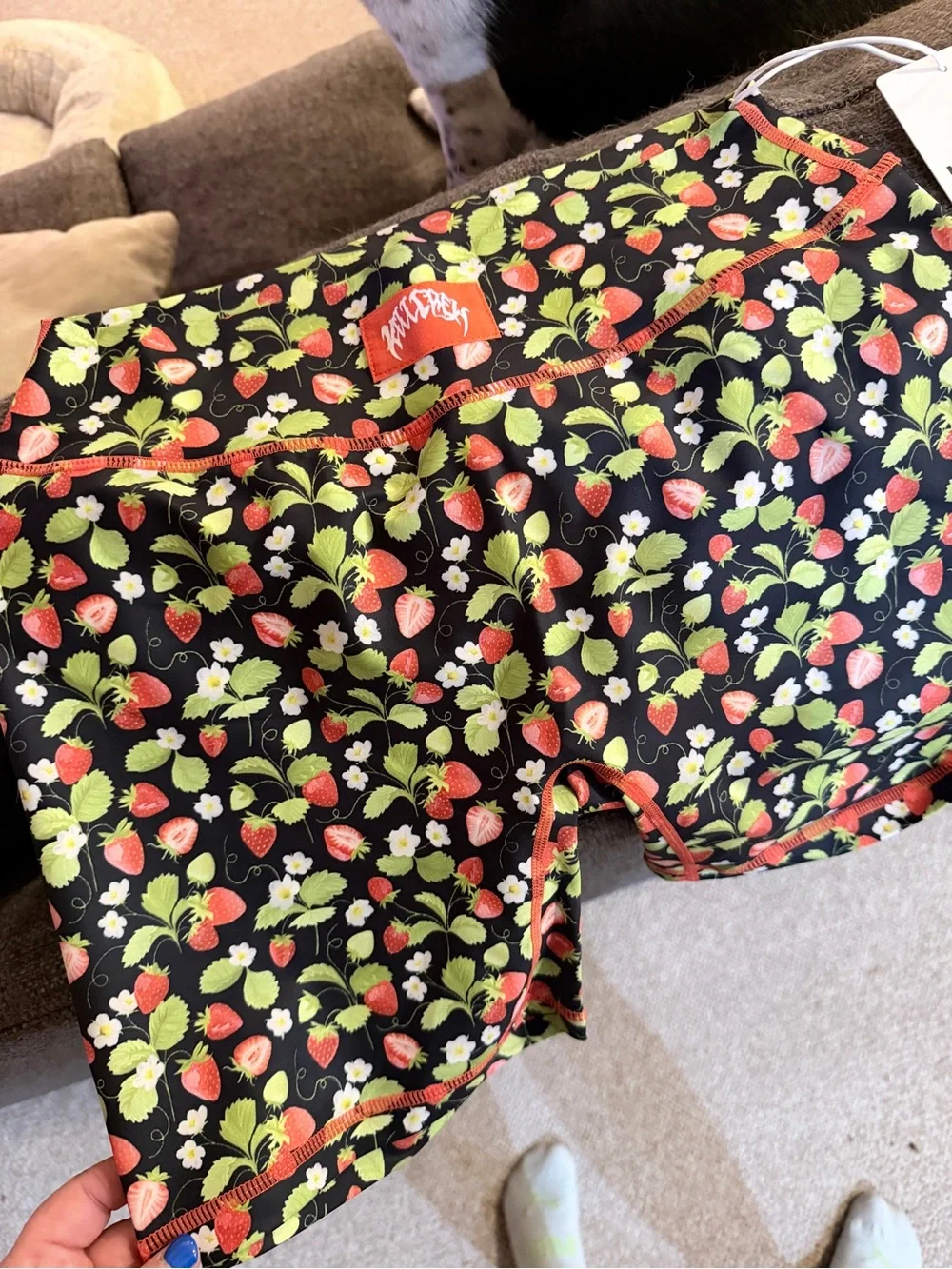 NWT Kill Crew Strawberry Scrunch bike shorts